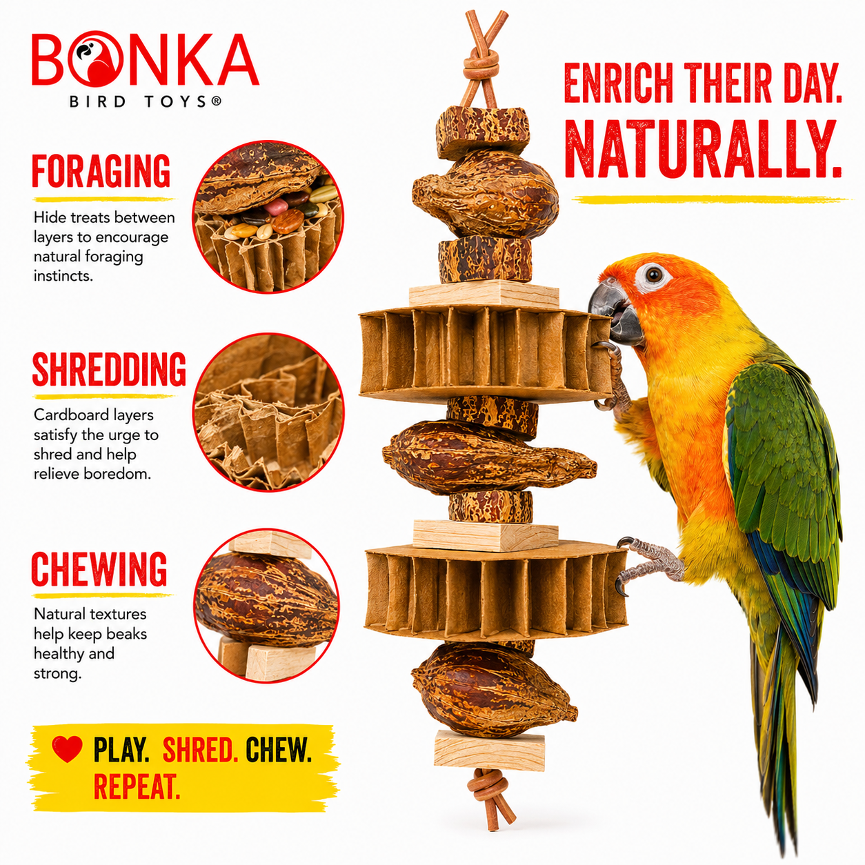 1138 Rustic Ripper - Bonka Bird Toys