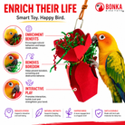 2760 Red Crinkle Gift Box - Bonka Bird Toys