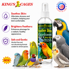 Kings Cages Rainforest Mist Feather Shine Bath Spray For 8oz - Bonka Bird Toys