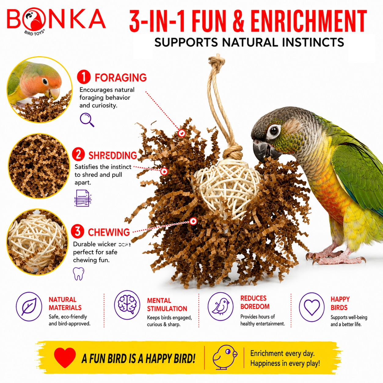 3866 Natural Foraging Star - Bonka Bird Toys
