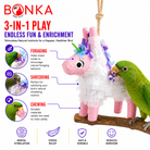 2622 Foraging Unicorn Donkey Pinata - Bonka Bird Toys