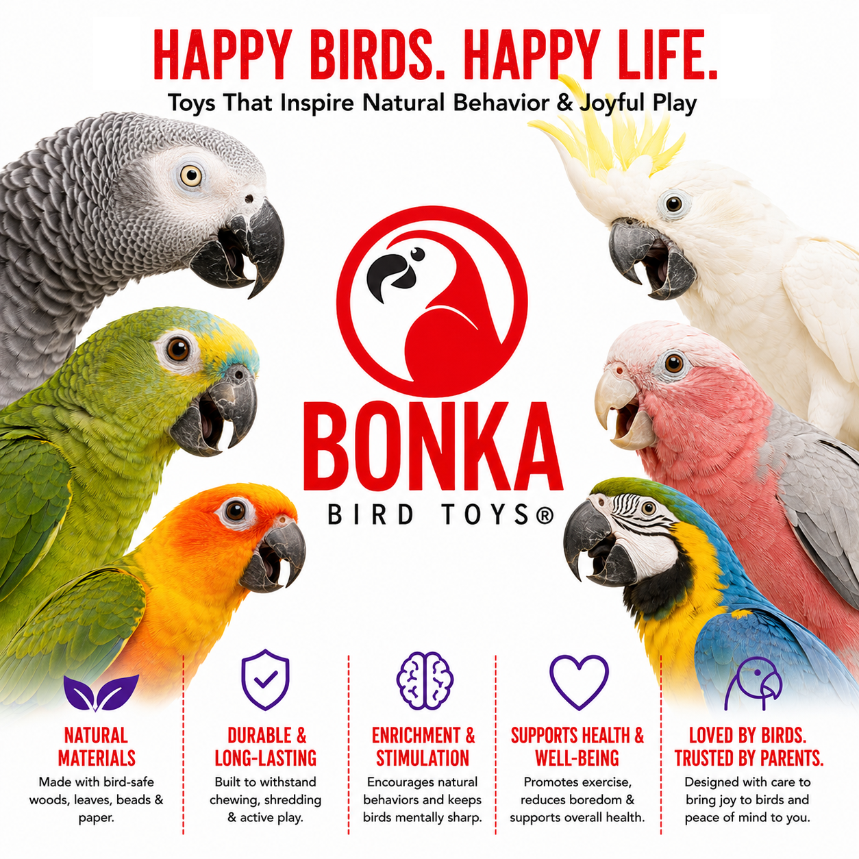 1042 Duo Foraging Heart - Bonka Bird Toys