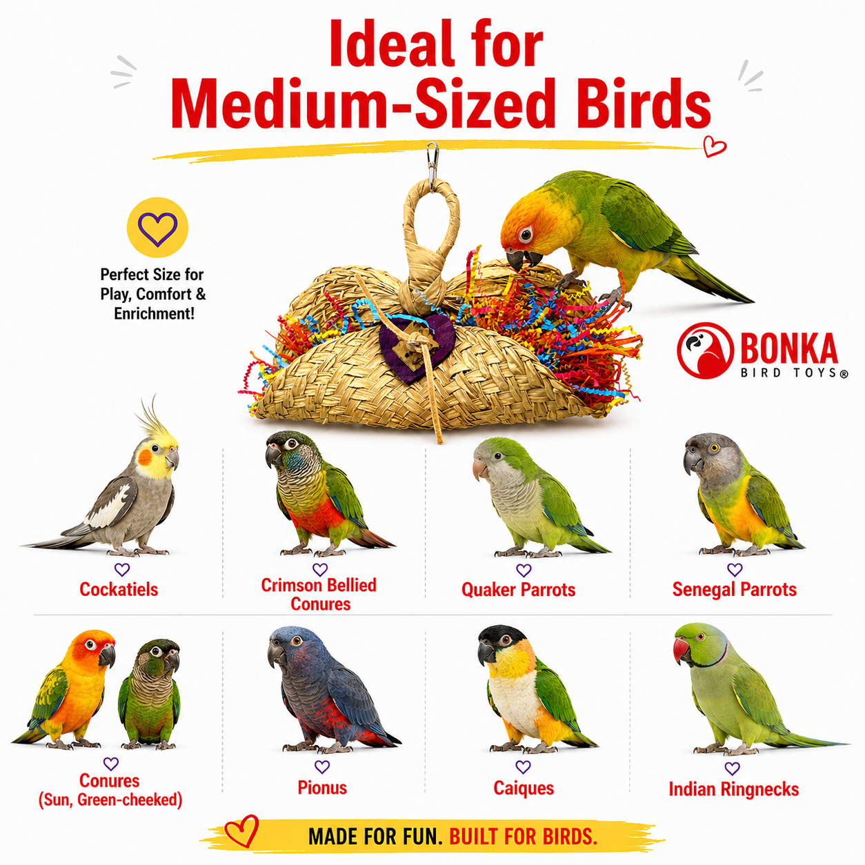 950 Taco Bird Toy - Bonka Bird Toys