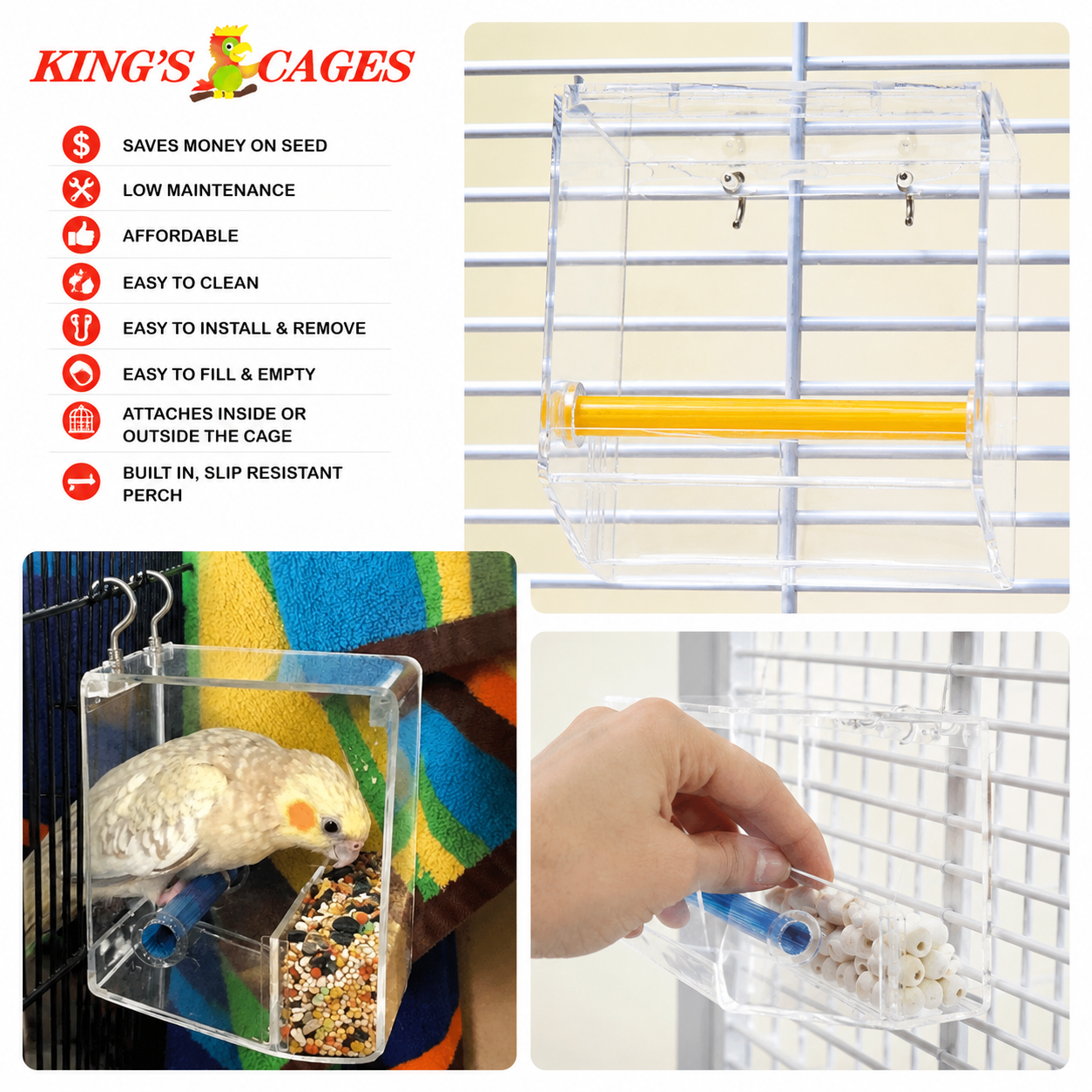 Small Tweeky Clean Tidy Bird Feeder - Bonka Bird Toys