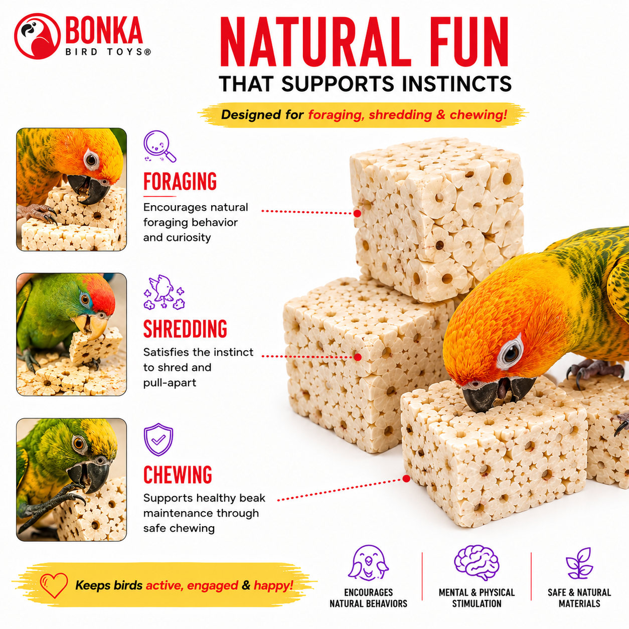 Small Sola Cubes - Bonka Bird Toys