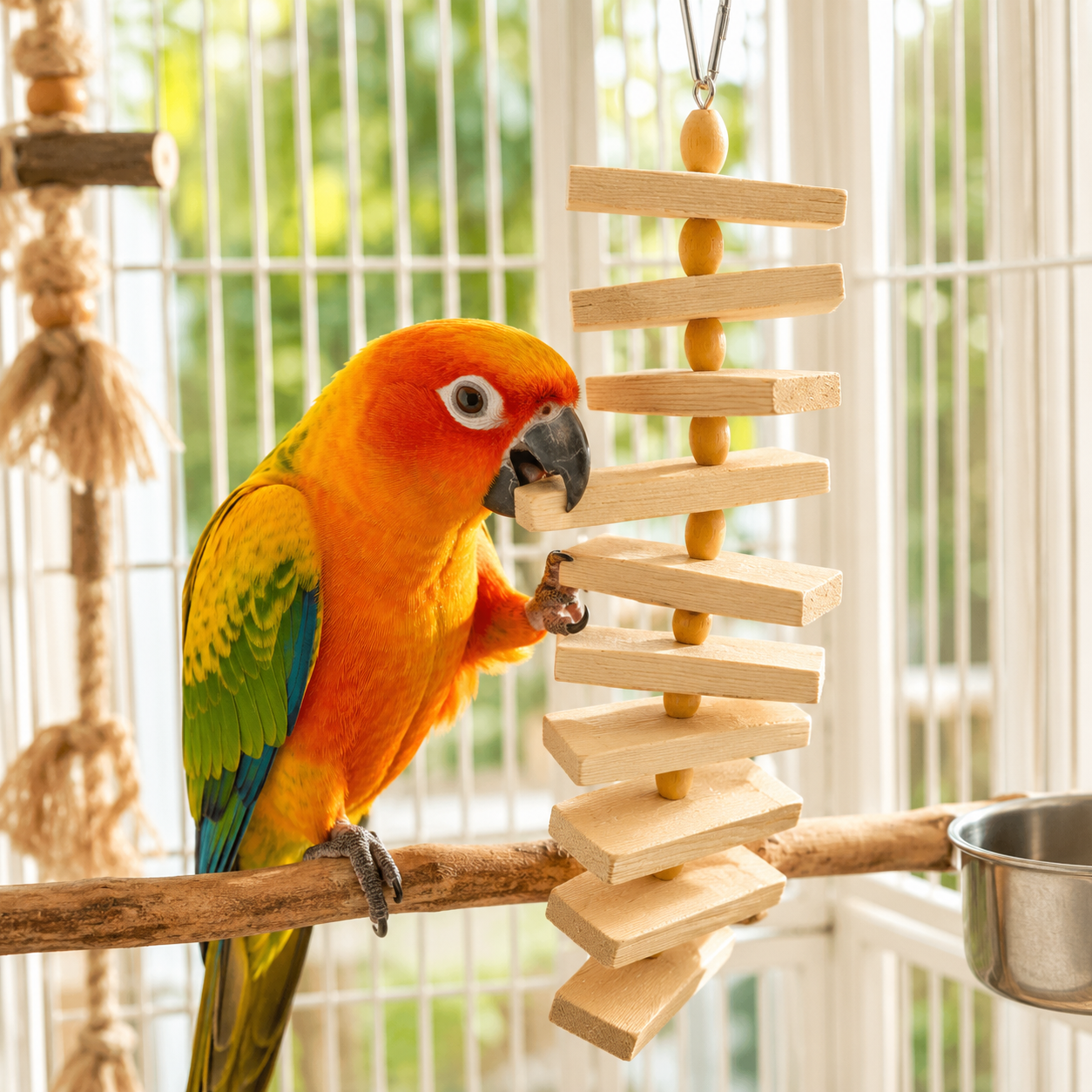1317 Large Natural Slat Chewer - Bonka Bird Toys