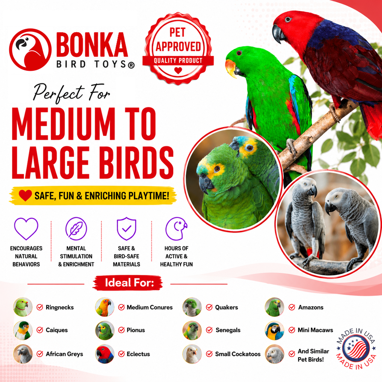 1730 Foraging Heart - Bonka Bird Toys