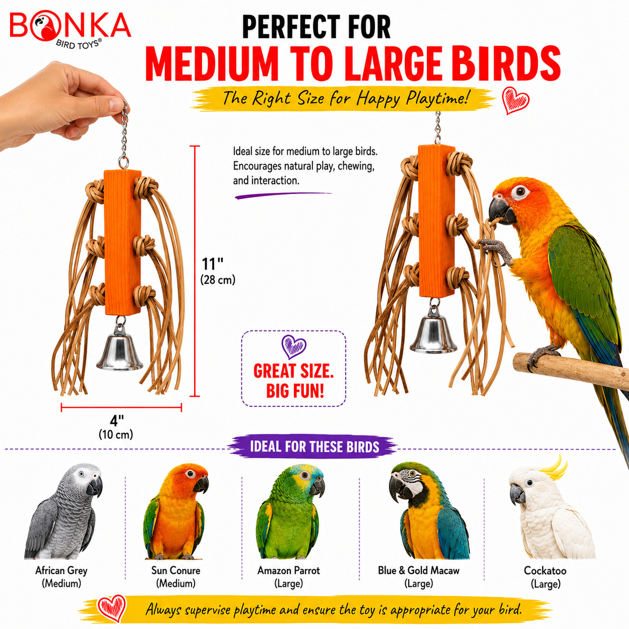 2581 Leather Tassel - Bonka Bird Toys