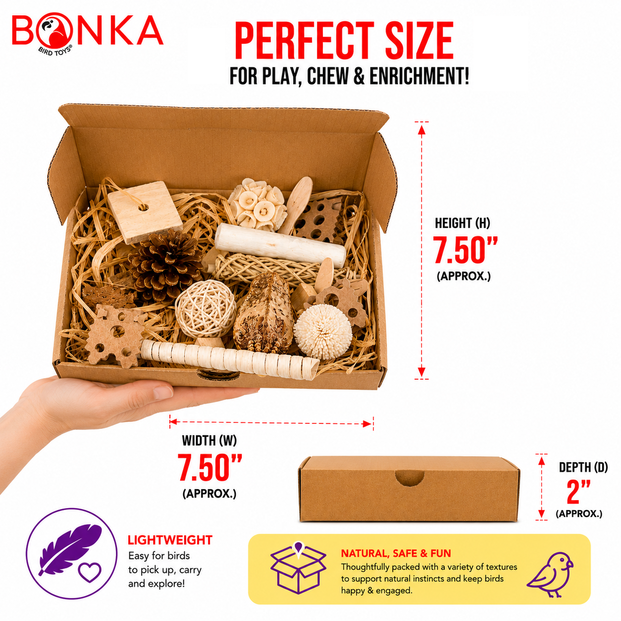 2028 Natural Foraging Bonka Box - Bonka Bird Toys