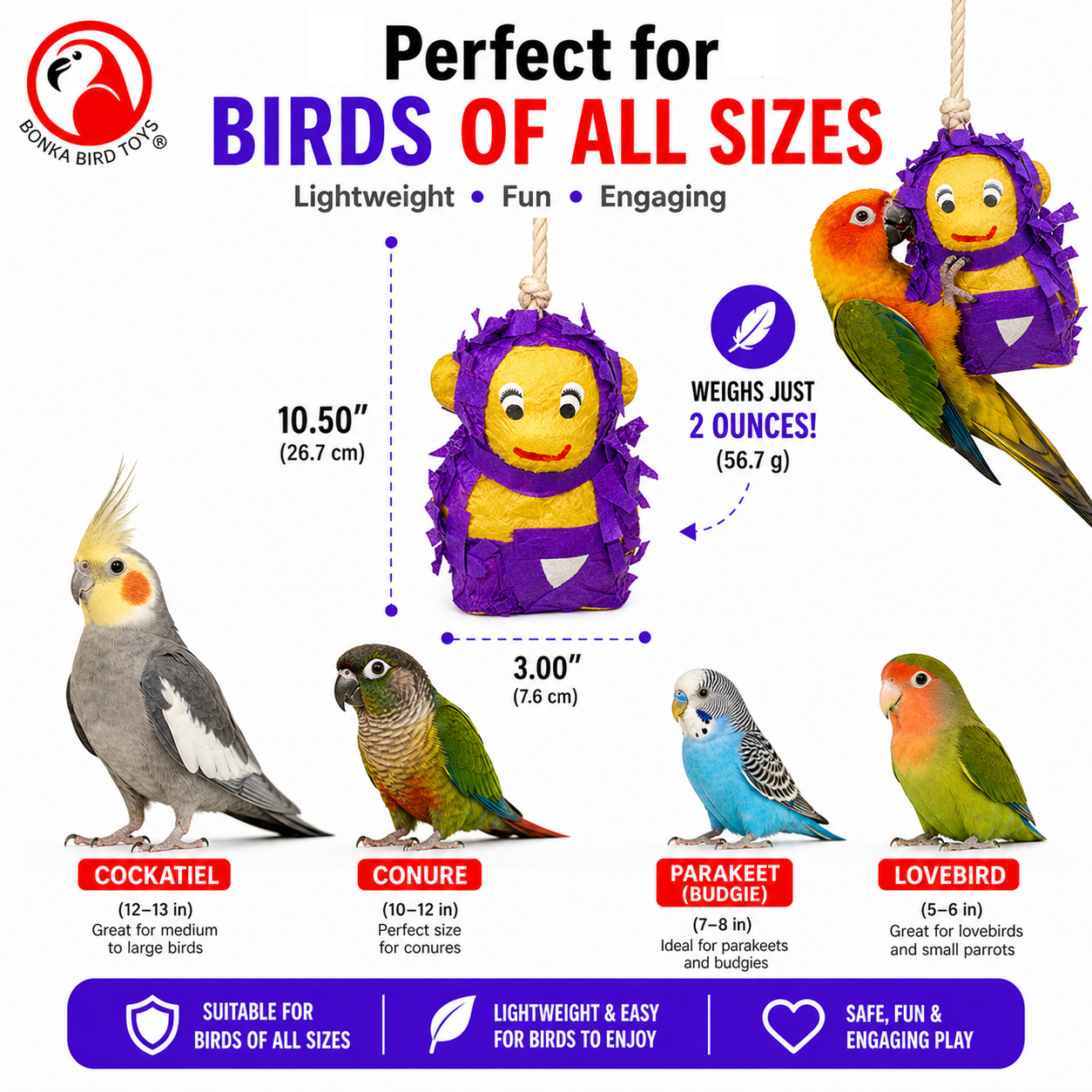 2675 Mini Pinata Monkey - Bonka Bird Toys