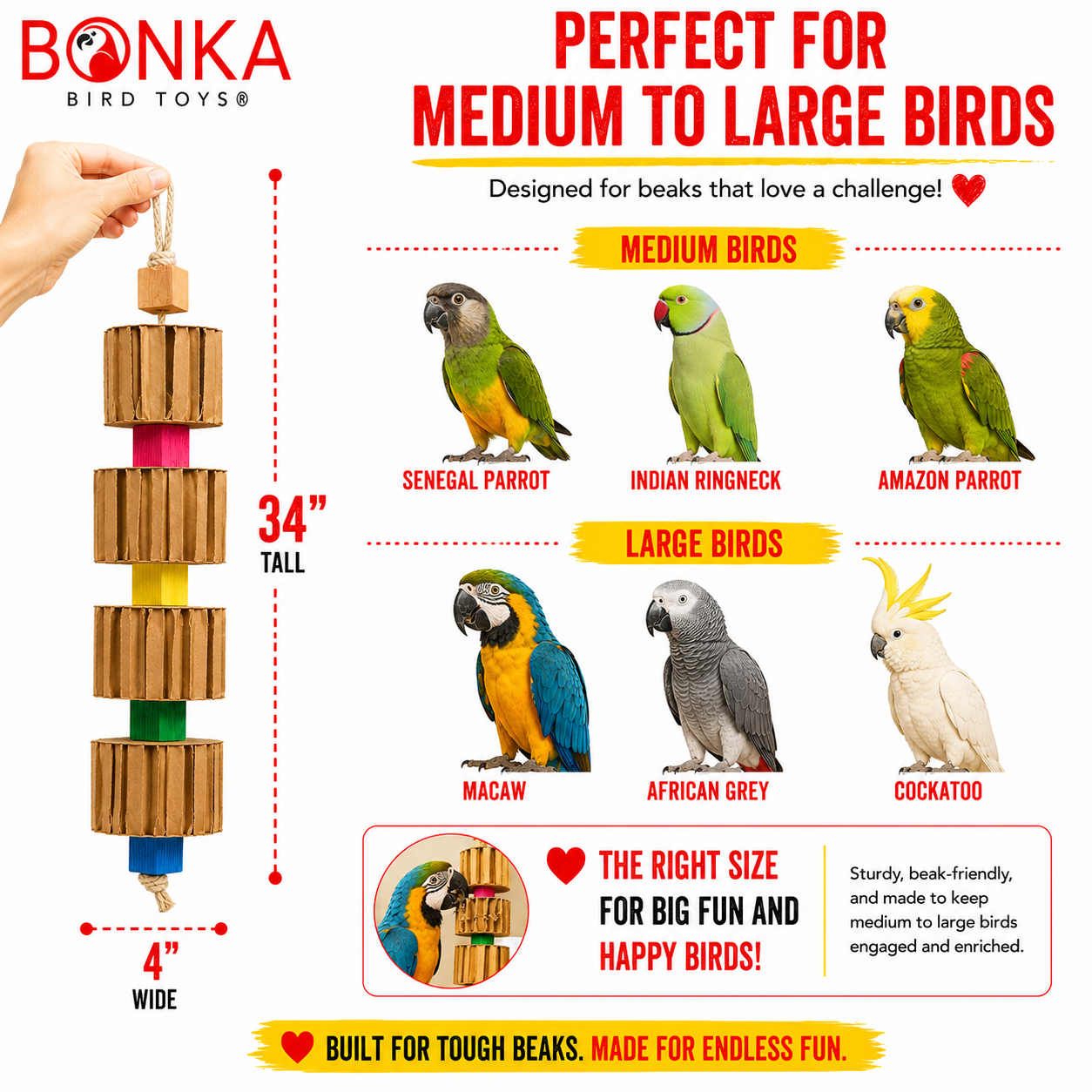 3750 Big Quad Blocks N Cube - Bonka Bird Toys