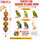 3750 Big Quad Blocks N Cube - Bonka Bird Toys