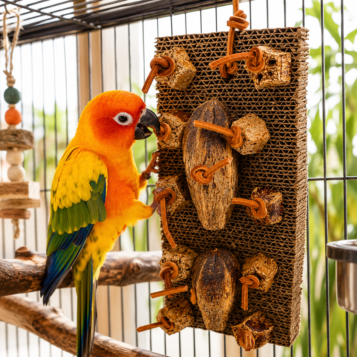 1423 Mahogany Munch Board - Bonka Bird Toys