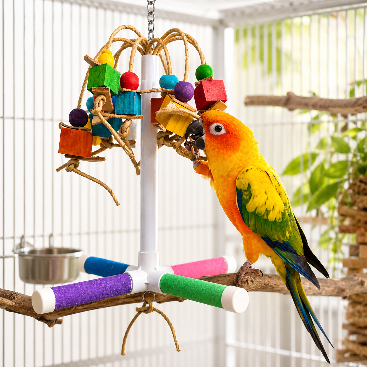 2597 Quad PVC Bird Perch - Bonka Bird Toys