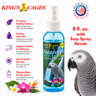 Kings Cages Blue Rainforest Mist Bath Spray for African Greys 8 oz - Bonka Bird Toys