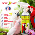 Rainforest Mist White 17oz Bath Spray Cockatoos and Macaws - Bonka Bird Toys