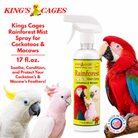 Rainforest Mist White 17oz Bath Spray Cockatoos and Macaws - Bonka Bird Toys