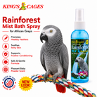 Kings Cages Blue Rainforest Mist Bath Spray for African Greys 8 oz - Bonka Bird Toys