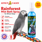 Kings Cages Blue Rainforest Mist Bath Spray for African Greys 8 oz - Bonka Bird Toys