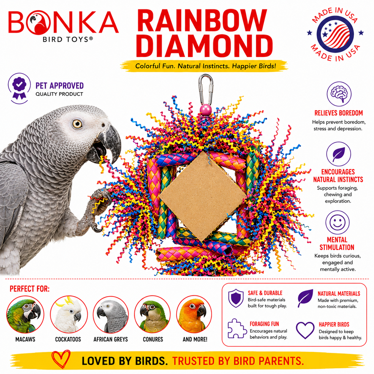 3755 Rainbow Diamond - Bonka Bird Toys
