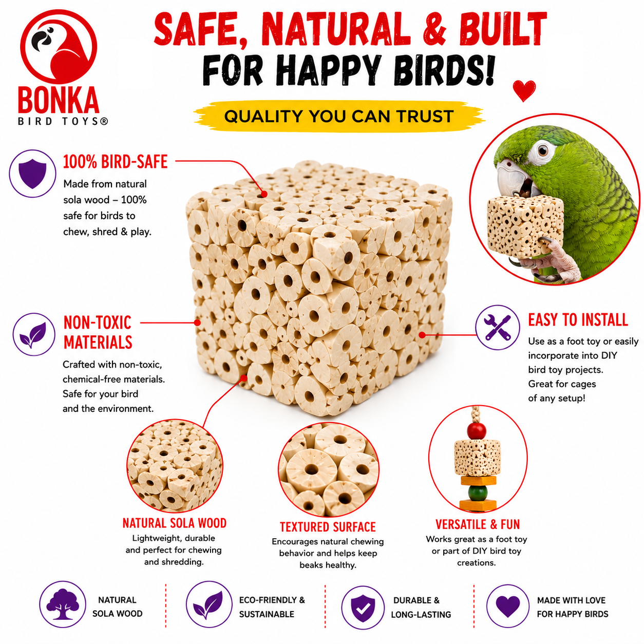 Big Sola Cubes - Bonka Bird Toys