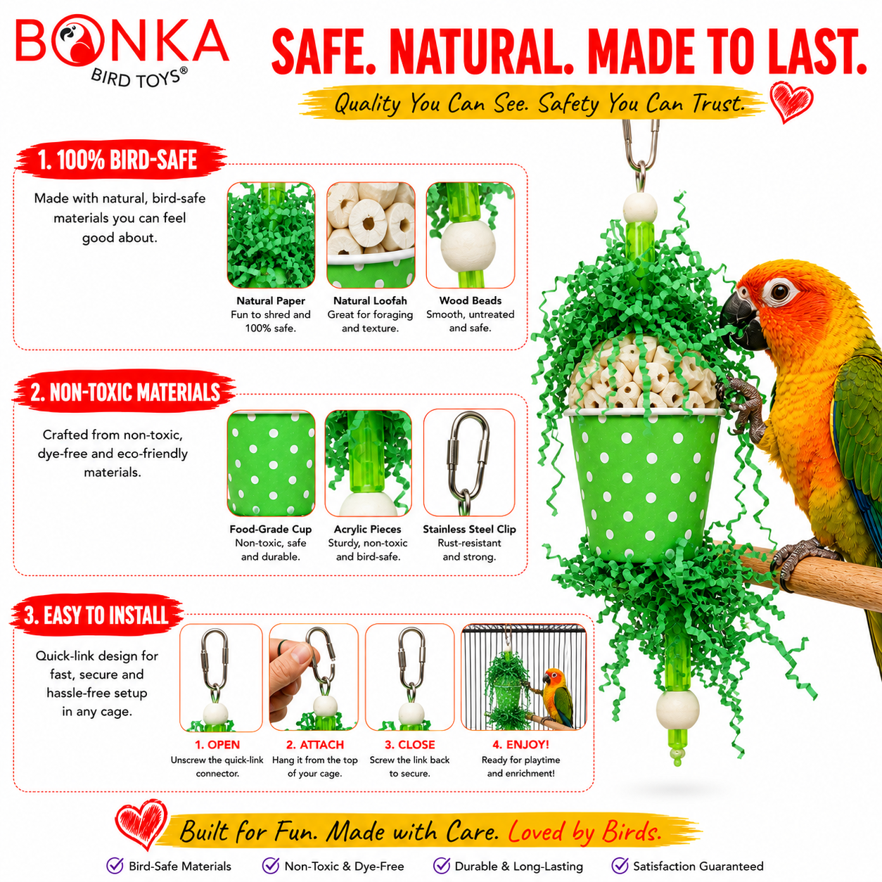 Spotty Sola Foraging Bird Toy - Bonka Bird Toys