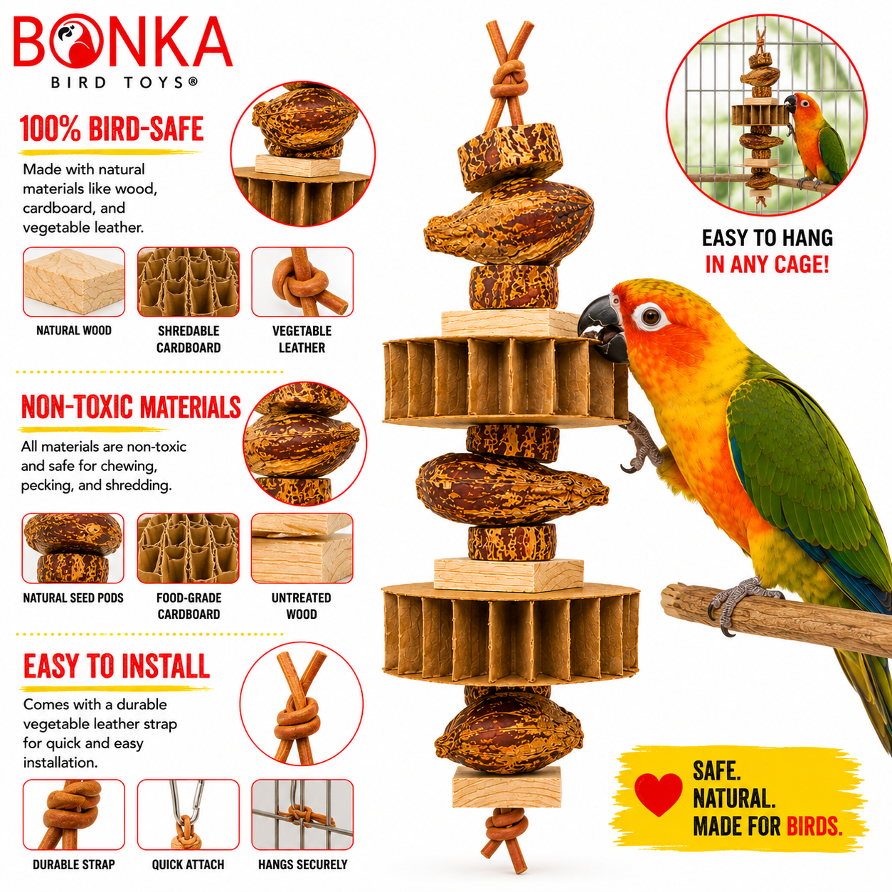 1138 Rustic Ripper - Bonka Bird Toys