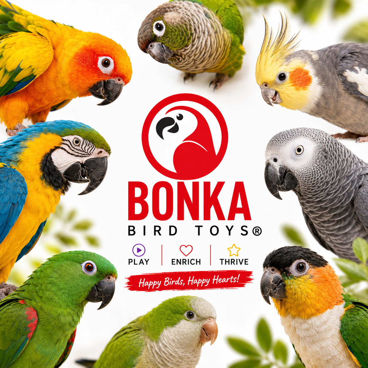 2597 Quad PVC Bird Perch - Bonka Bird Toys