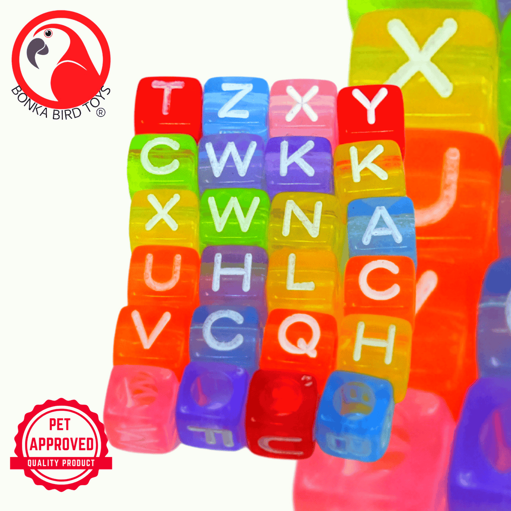 3597 Pk24 Rainbow ABC Beads - Bonka Bird Toys