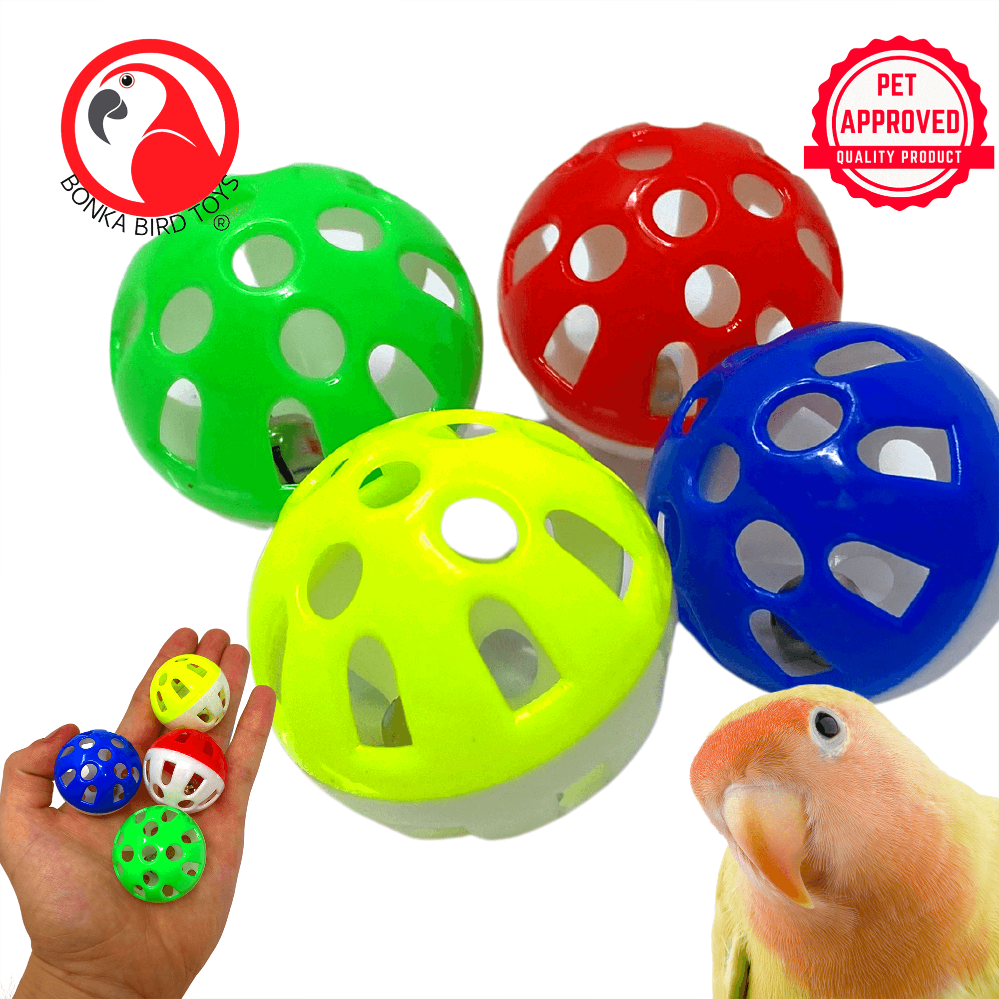35036 Jingle Balls 4 pack - Bonka Bird Toys 35036 Jingle Balls 4 pack - Bonka Bird Toys
