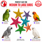 1287 Pk6 Large Color Vine Stars - Bonka Bird Toys