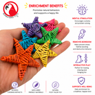 2783 Pk6 Small Color Vine Stars - Bonka Bird Toys