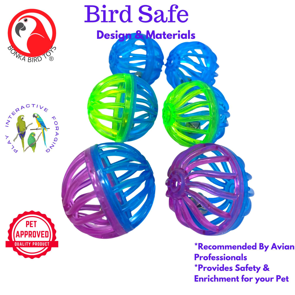 2012 6pk Lattice Balls - Bonka Bird Toys