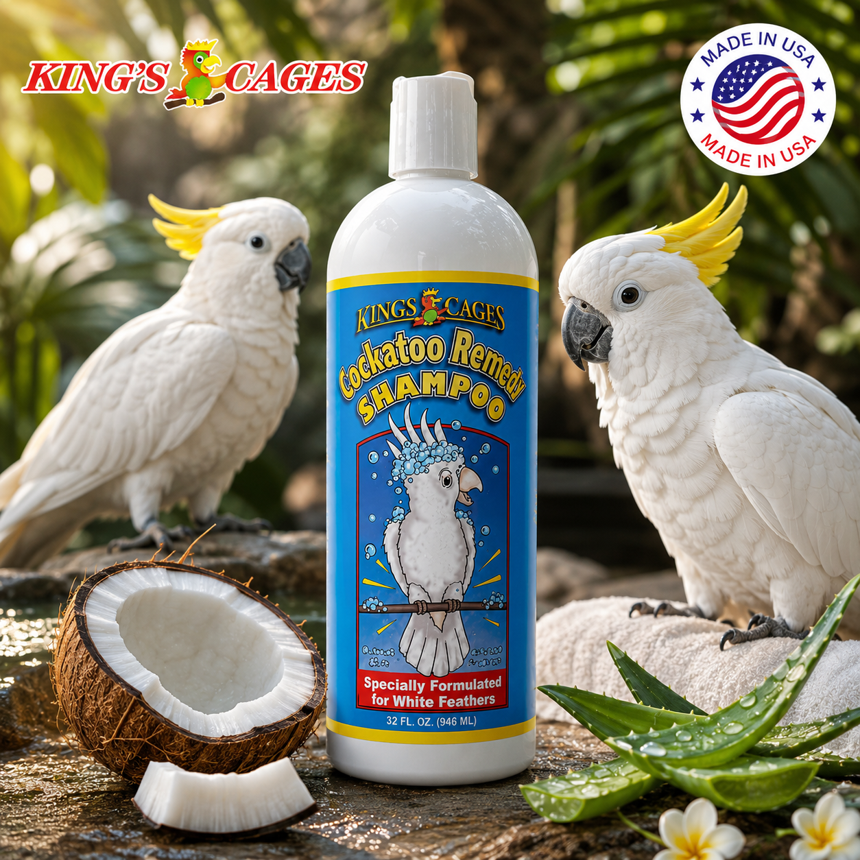 Kings Cages Cockatoo Renew Shampoo 17oz - Bonka Bird Toys