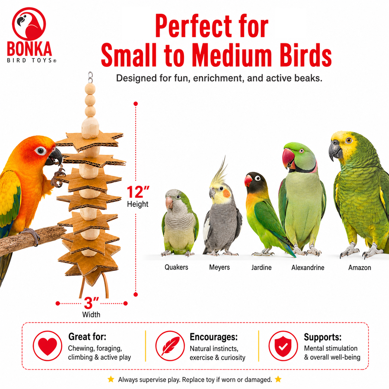 1148 Long Sola Star - Bonka Bird Toys