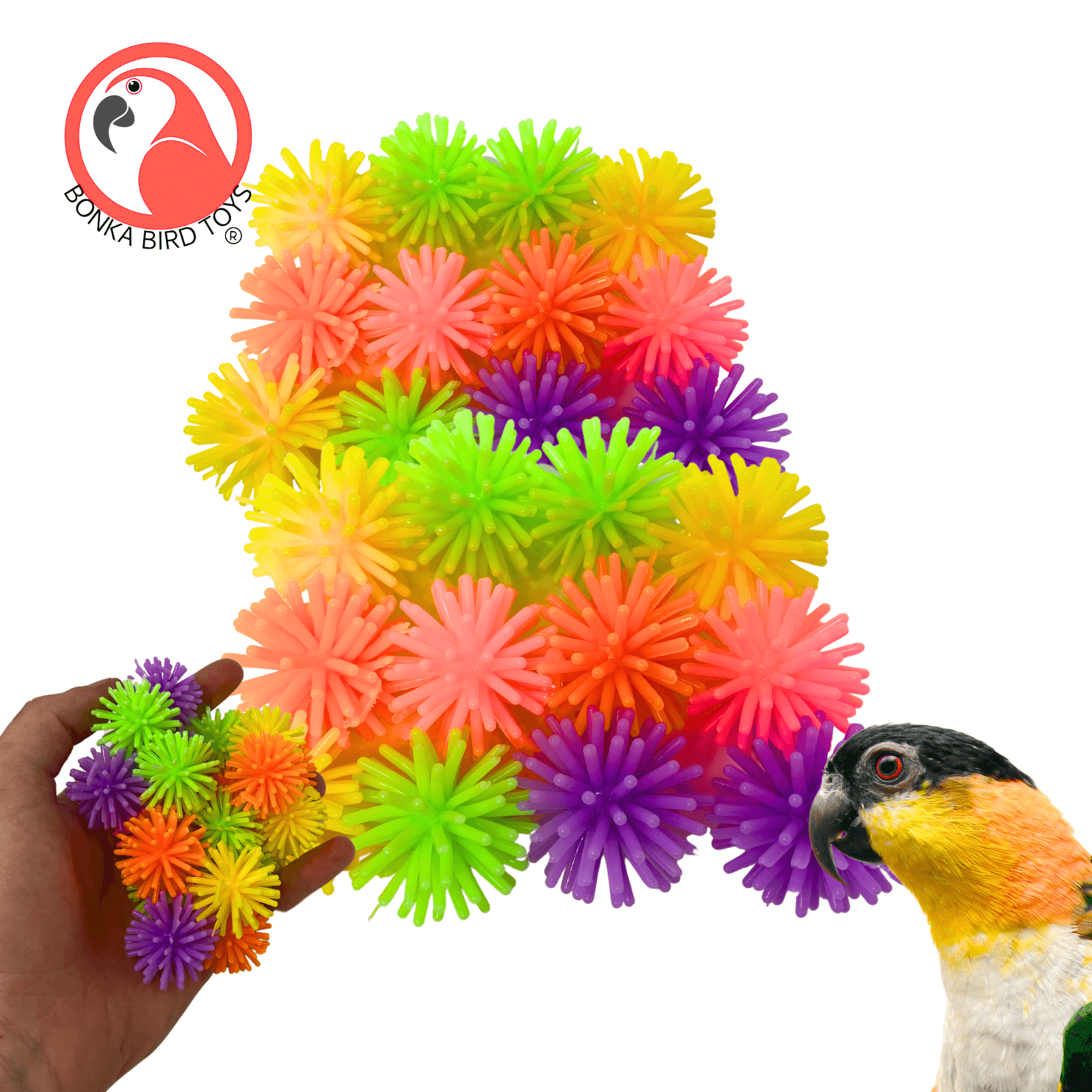 Bonka Bird Toys 1205 Spike Balls Foot Talon Craft Part Parrot Cage Toys