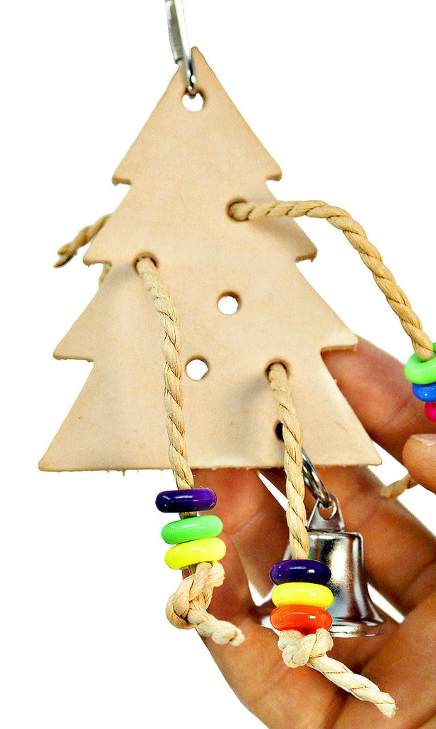1066 Leather Christmas Tree - Bonka Bird Toys