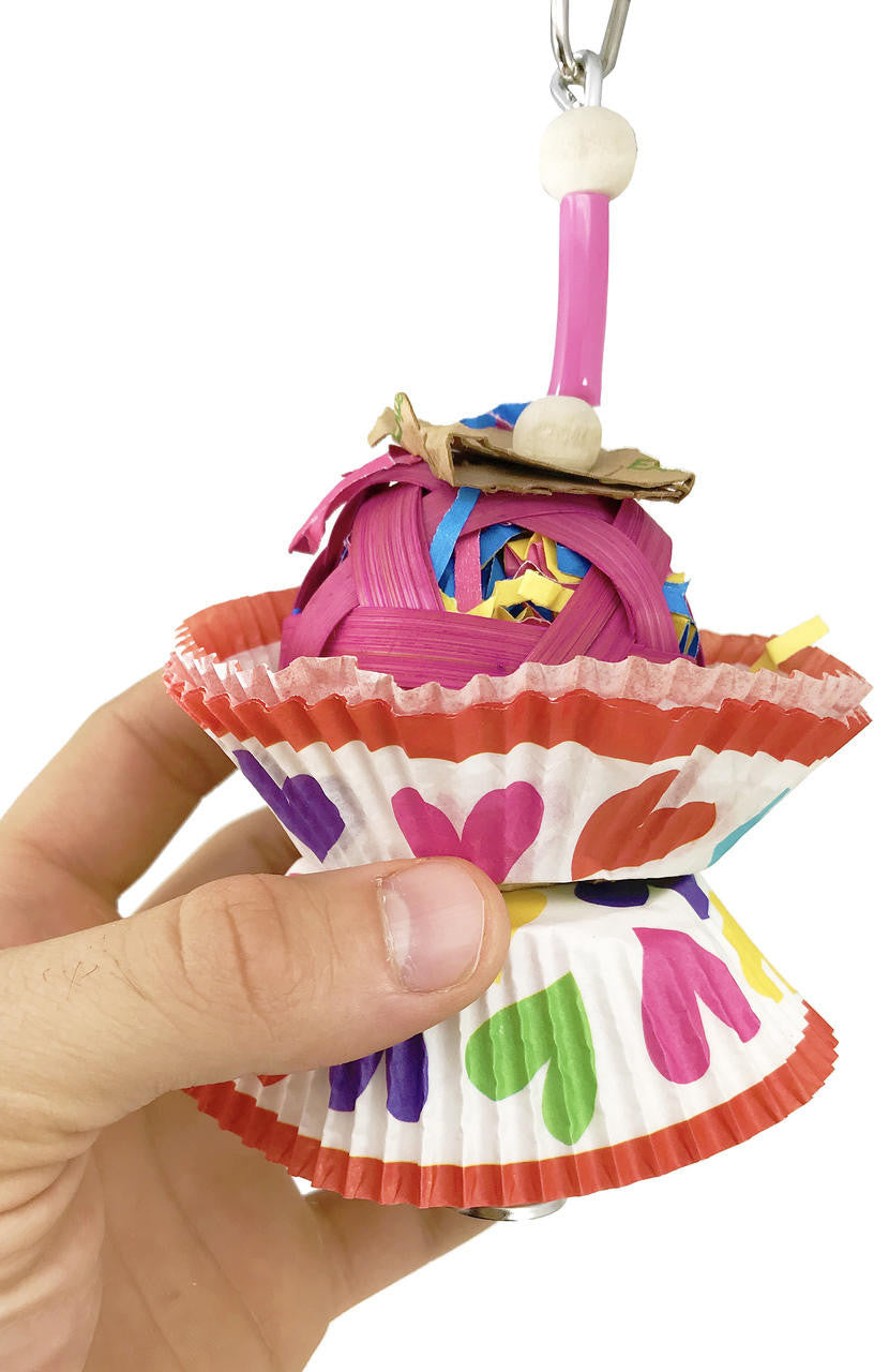 1080h Heart Cane Cake - Bonka Bird Toys