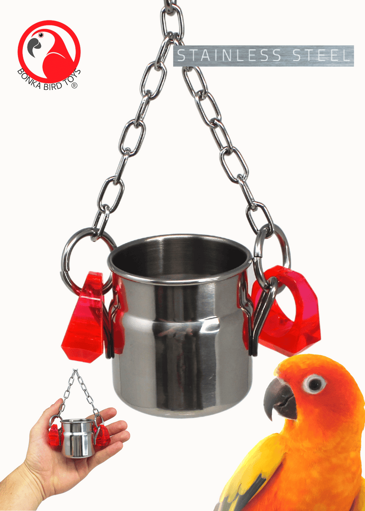 3772 Stainless Steel Small Treat Cup - Bonka Bird Toys