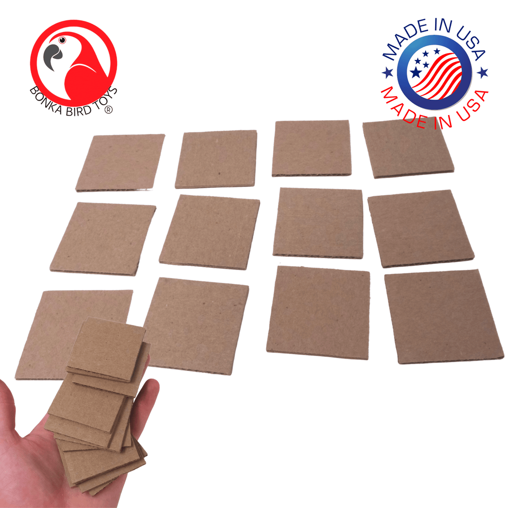 2464 pk12 Cardboard Squares - Bonka Bird Toys