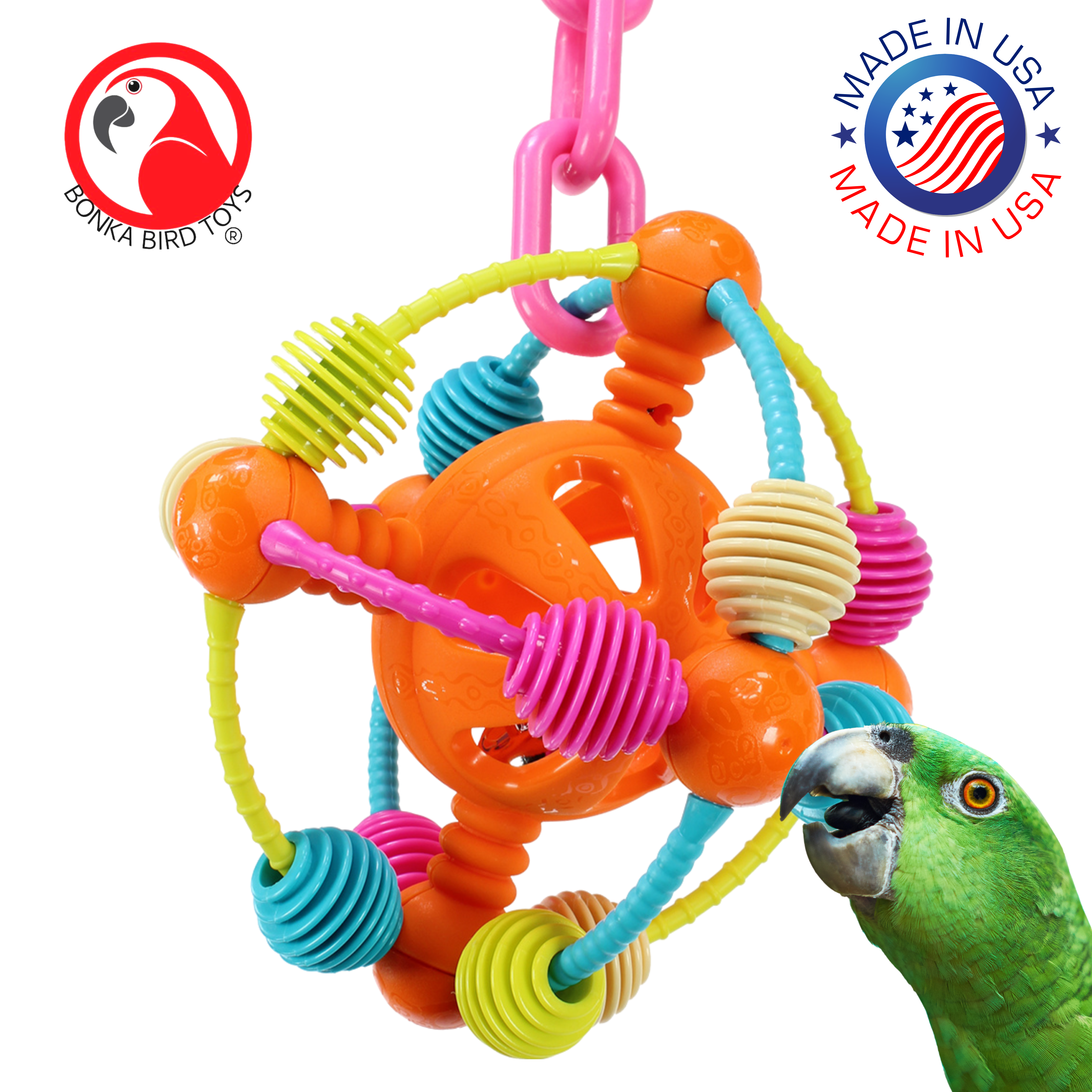 Bonka Bird Toys 2200 Huge Orbit Large Durable Plastic Bird Toy - Bonka Bird Toys