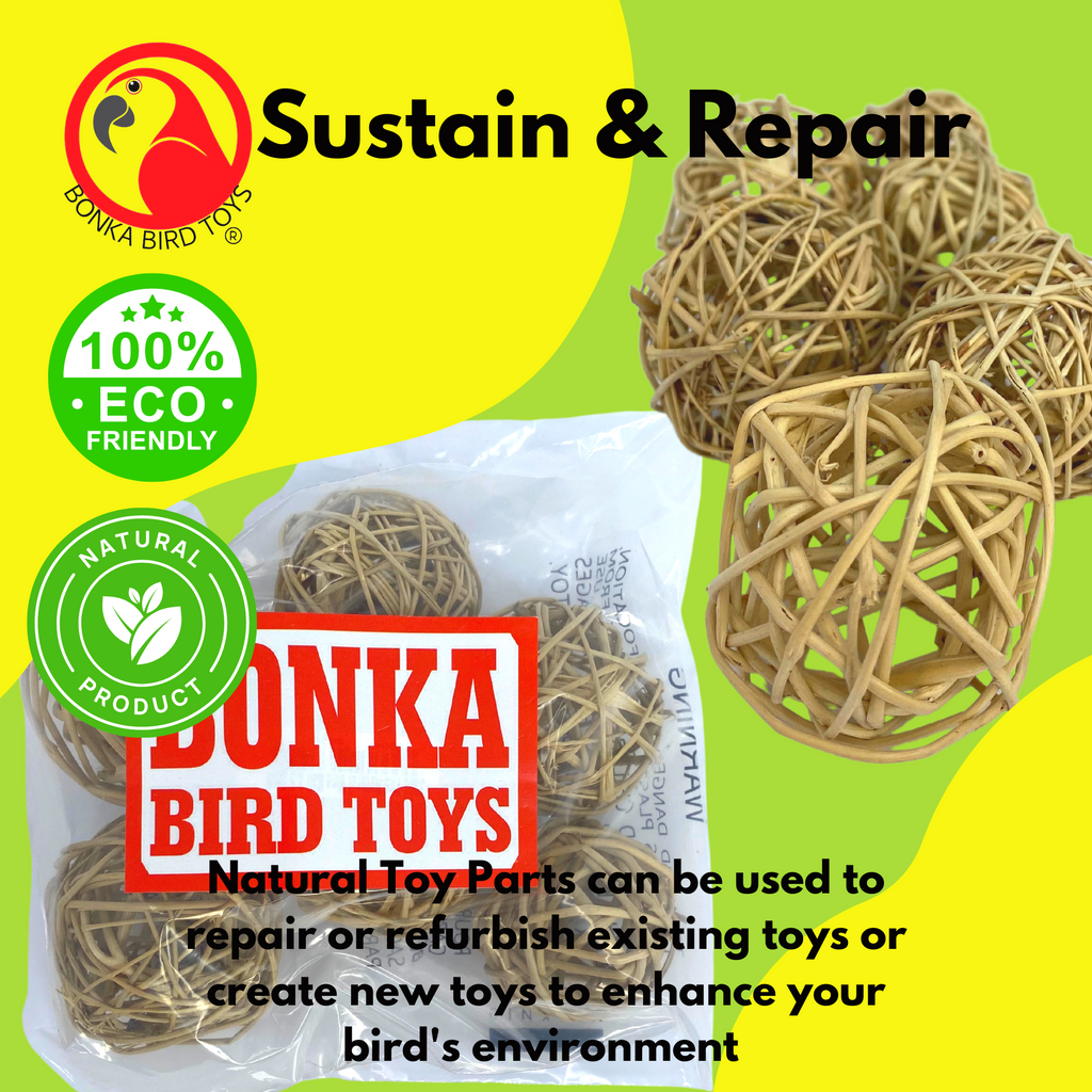 3351 Pk6 Natural Vine Ball 1.5 Inch - Bonka Bird Toys