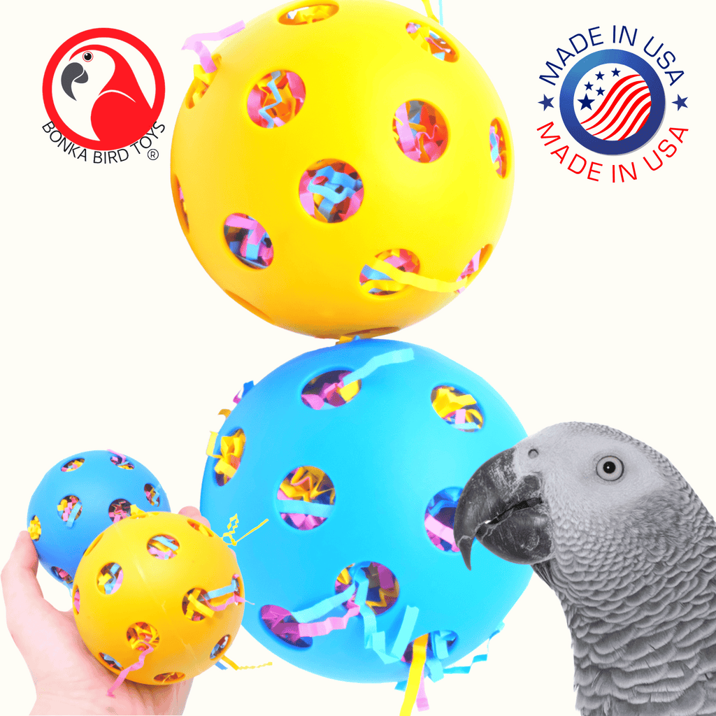 2404 Pk2 Huge Stuffed Balls - Bonka Bird Toys