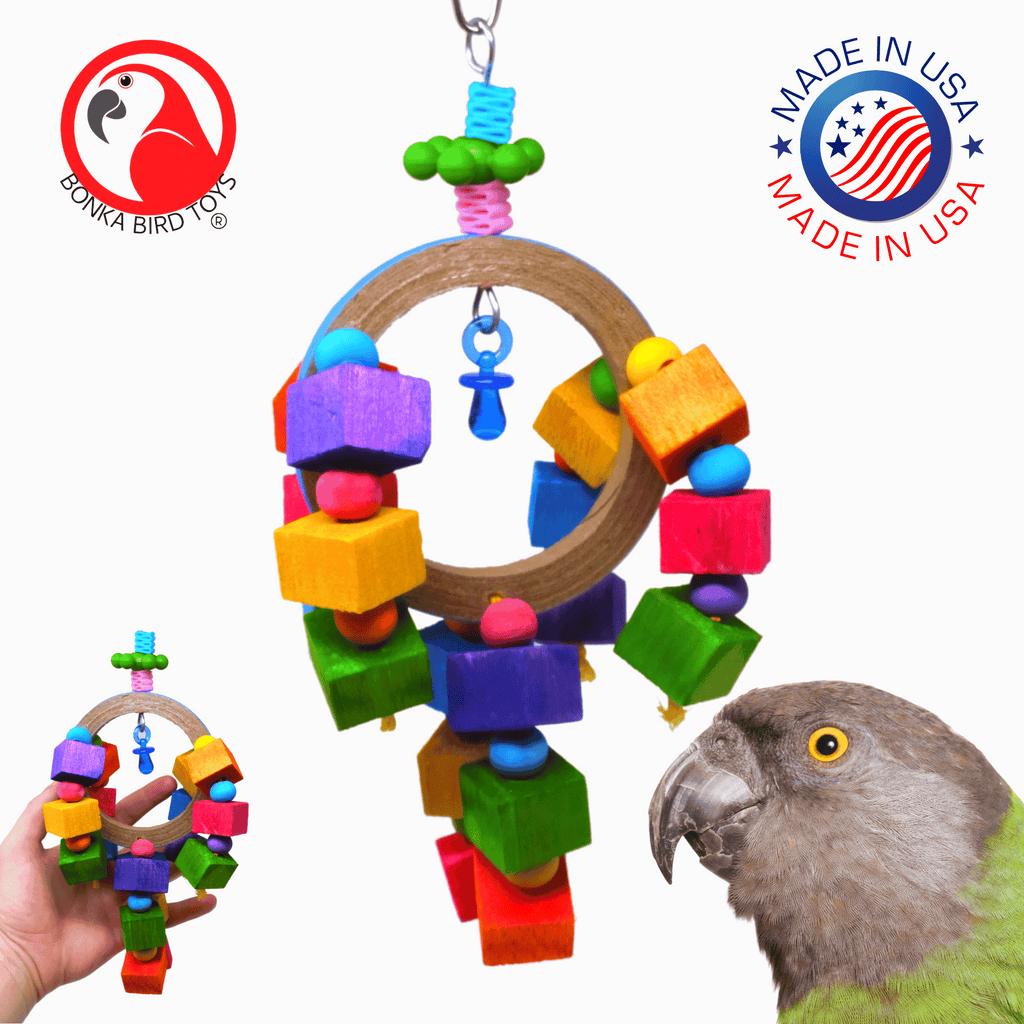 01187 Balsa Rainbow Ring - Bonka Bird Toys