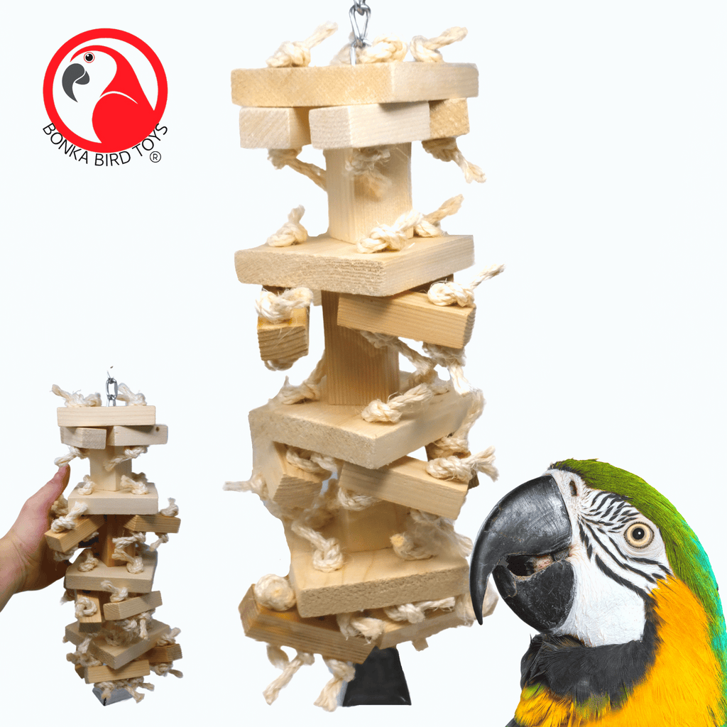 2473 Huge Natural Block Tower - Bonka Bird Toys