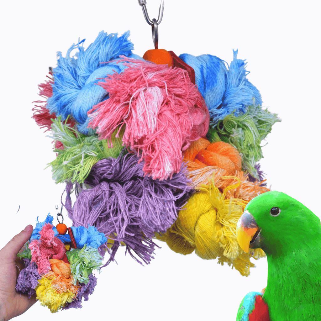 2890 Rainbow Rope Puff - Bonka Bird Toys