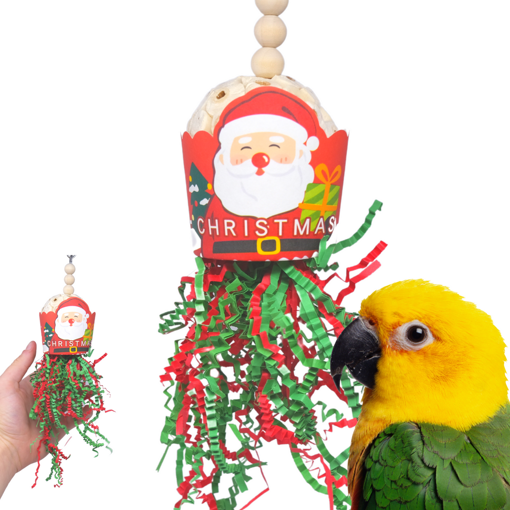 Bonka Bird Toys 2438 Santa Sola Cup Christmas Bird Toy - Bonka Bird Toys