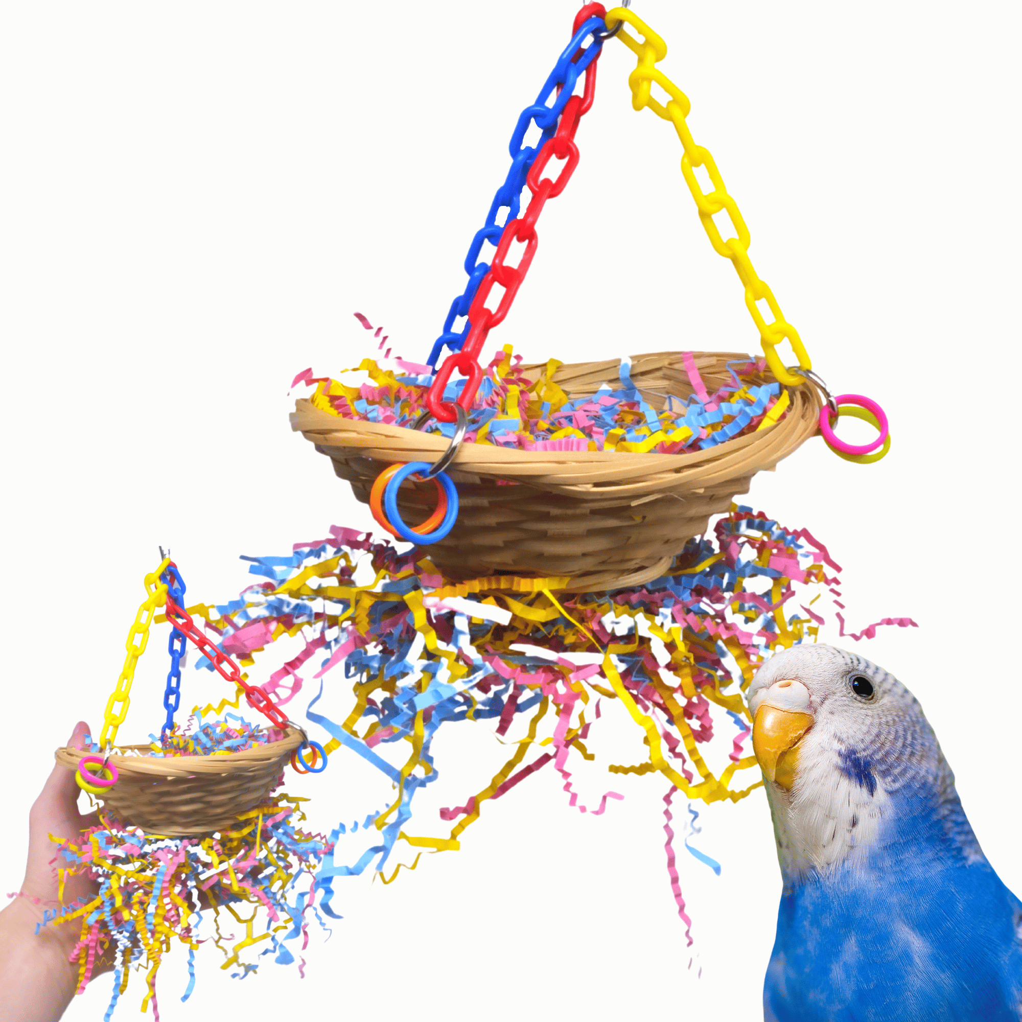 1615 Shred Basket Swing - Bonka Bird Toys