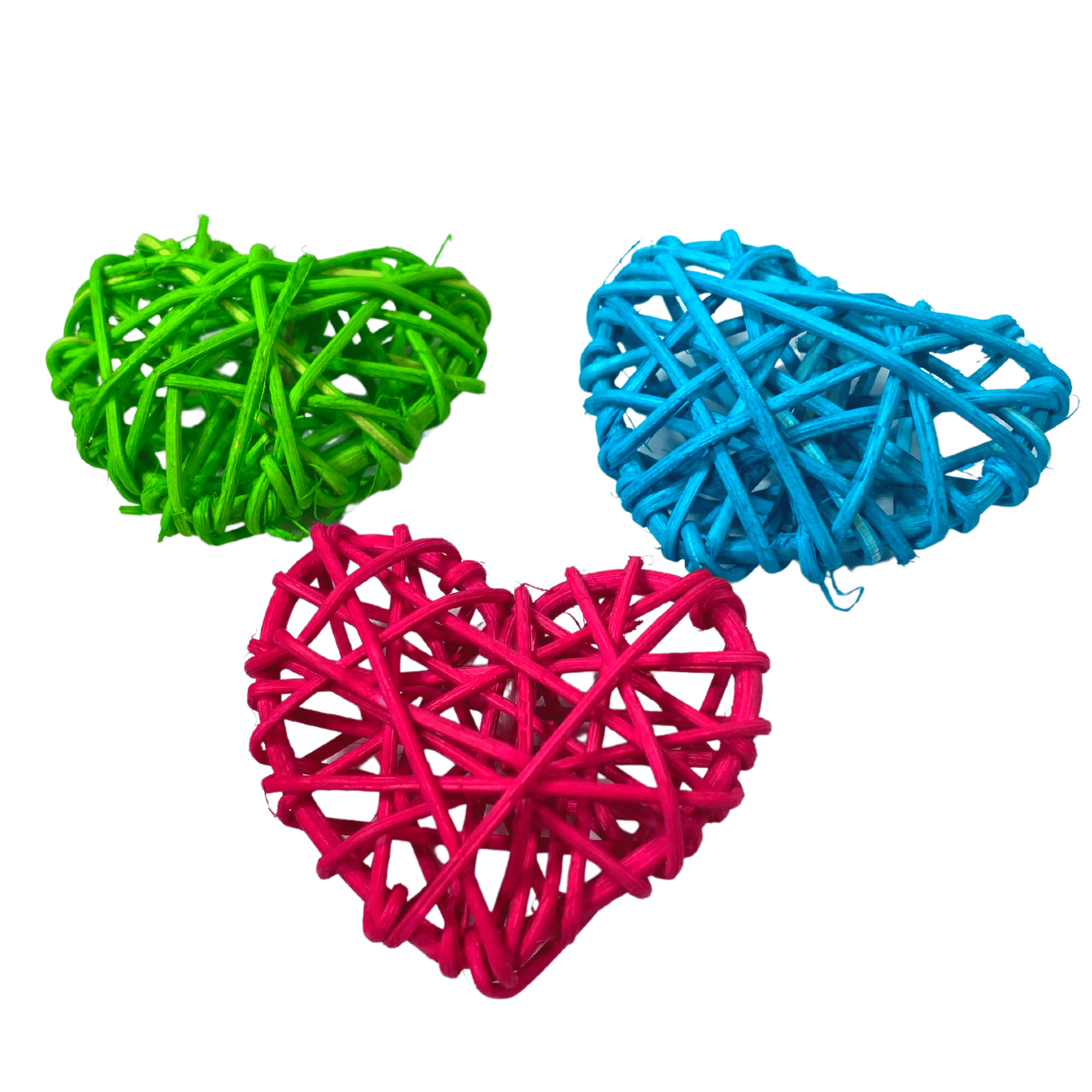 2453 Pk3 Mini Colored Vine Hearts - Bonka Bird Toys