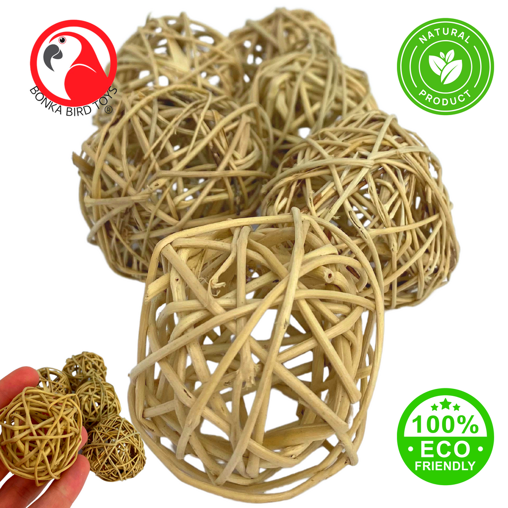 3351 Pk6 Natural Vine Ball 1.5 Inch - Bonka Bird Toys